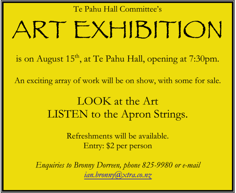 art exhibition | Te Pahū Community Website